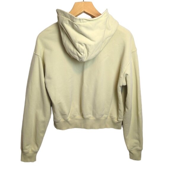 Aritzia Wilfred Free Terry Fleece 1/4-Zip Hoodie Organic Cotton Sweatshirt - Picture 6 of 8